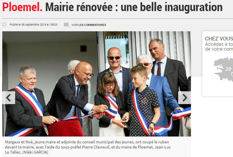 Inauguration de la nouvelle mairie de Ploemel